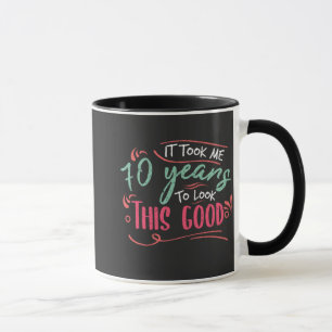 Vintage lustiger 70 Jahre alter Spruch Zitat Tasse