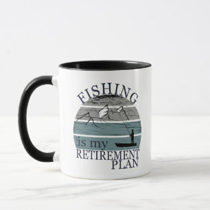 Vintage lustiger Angelsport ist mein Rentenplan Tasse