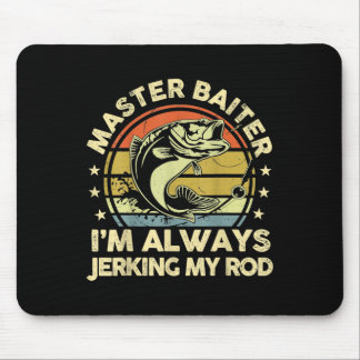 Vintage Lustiger Angler Iter Ich Ziehe Immer An Mousepad