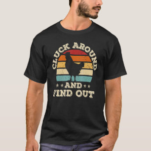 Vintage Lustiger Hahn Erwachsenen Humor Gackern Un T-Shirt