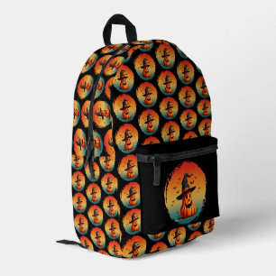 vintage lustiger Kürbis Herbst Herbstsaison Bedruckter Rucksack