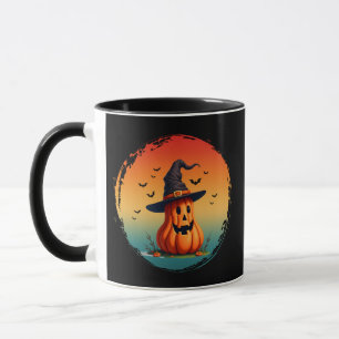vintage lustiger Kürbis Herbst Herbstsaison Tasse