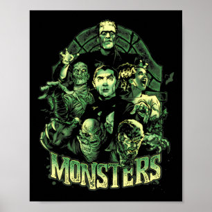 Vintage lustiger Monster Mash Frankenstein Horror  Poster