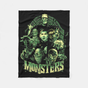 Vintage lustiger Monster Mash Frankenstein Horrorf Fleecedecke