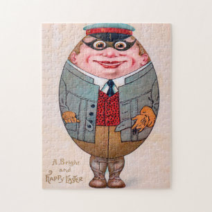 Vintage lustiger Ostereiermann Humor Mensch Puzzle