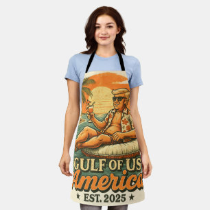 Vintage lustiger Trump America's Gulf 2025 Schürze