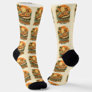 Vintage lustiger Trump America's Gulf 2025 Socken