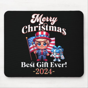 Vintage Lustiger Trump Frohe Weihnachten Bestes Ge Mousepad