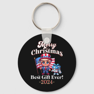 Vintage Lustiger Trump Frohe Weihnachten Bestes Ge Schlüsselanhänger