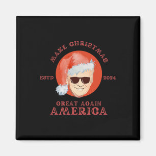 Vintage Lustiger Trump Macht Weihnachten großartig Magnet