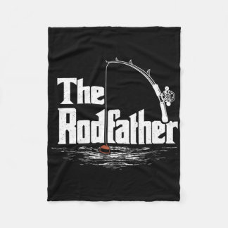 Vintage Lustiges Angeln - Der Rodfather Fleecedecke
