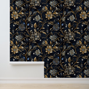 Vintage Luxe Midnight Floral Tapete