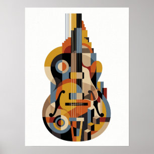 Vintage-Luxus-Art-Deco-Jazzplakat Poster