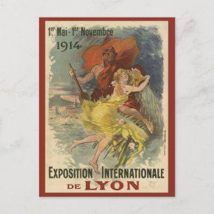 Vintage Lyon Frankreich Französische Reise Postkarte