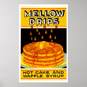 Vintage Lyons-Magnus Mellow Drips Marke Sirup Poster