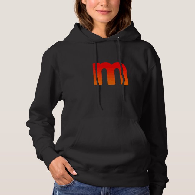 Vintage M Buchstaben Premium Hoodie (Vorderseite)