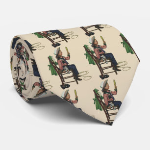 Vintage Mädchen Cowgirl beim Blick in den Spiegel  Krawatte