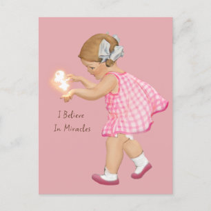 VINTAGE MÄDCHENFEE   Postkarte