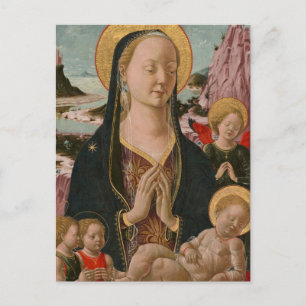 Vintage Madonna und Kind Engel Weihnachten Urlaub Postkarte