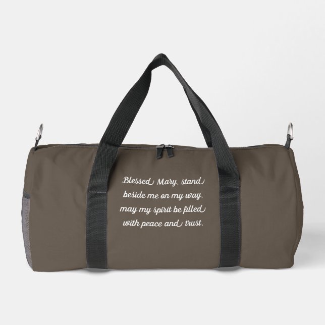Vintage Madonna und Kind mit Silberrahmen Duffle Bag (Rückseite)
