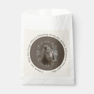 Vintage Madonna und Kind mit Silberrahmen Geschenktütchen