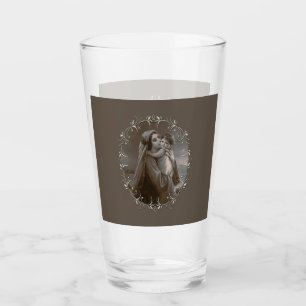 Vintage Madonna und Kind mit Silberrahmen Glas