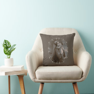 Vintage Madonna und Kind mit Silberrahmen Kissen