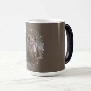 Vintage Madonna und Kind mit Silberrahmen Verwandlungstasse