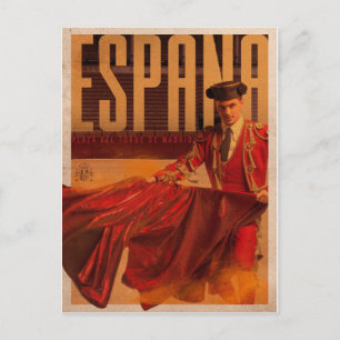 Vintage Madrid Matador Postkarte