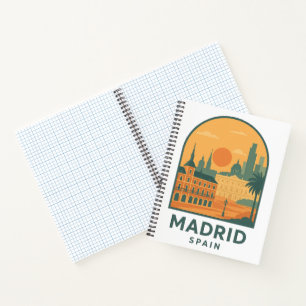 Vintage Madrid Spanien Reise – Retro Stadt Notizbuch