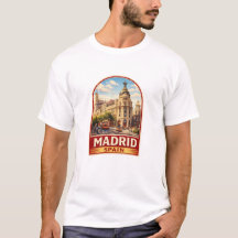 Vintage Madrid Spanien Reiseplakat Stil Design