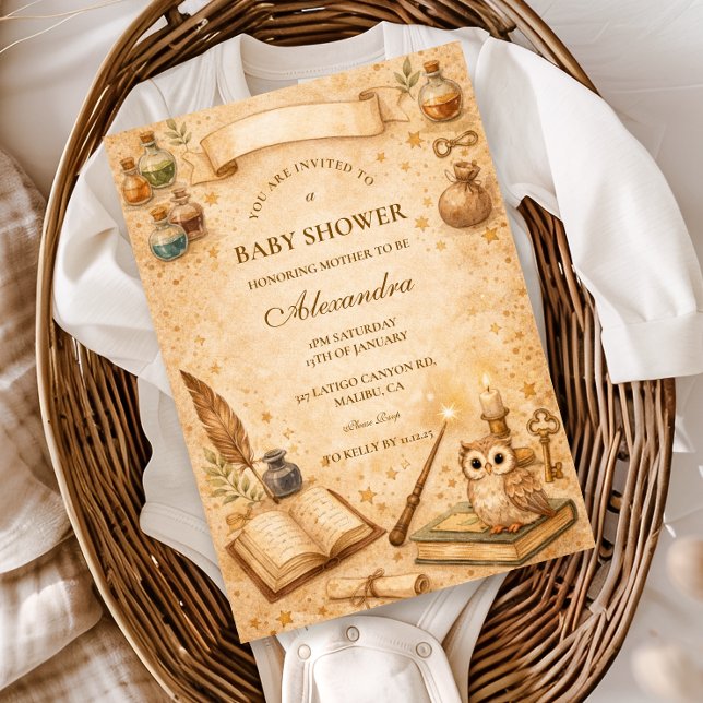 Vintage Magic Potion Baby Shower Einladung (Von Creator hochgeladen)