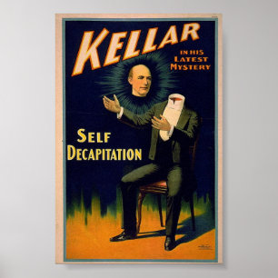 Vintage Magician Illustration Poster