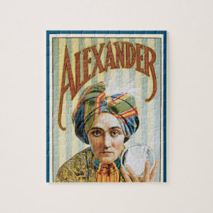 Vintage-Magieposter, Alexander, der Mann, der Besc Puzzle