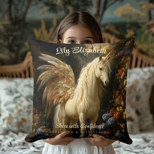 Vintage Magisches Märchen-Pegasus-Kinderzimmer Fee Kissen