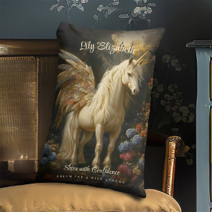 Vintage Magisches Märchen-Pegasus-Wald-Einhorn Lendenkissen