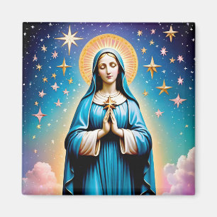 Vintage-Magnet mit Jungfrau Maria, katholisch Magnet