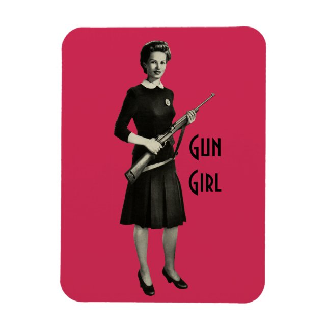 Vintage-Magnet mit Schießbudenlady aus den 1950er  Magnet (Vertikal)