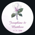 Vintage Magnolia Floral Wedding Stickers<br><div class="desc">Diese Hochzeitsaufkleber haben eine magnolische Blume. Sie eignen sich ideal für die Verwendung als Umschlag Aufkleber-Aufkleber oder für die Dekoration von Gastgeschenke Hochzeiten. Diese Aufkleber sind Teil einer Sammlung,  die eine komplette Palette von passenden Hochzeitsaufklebern enthält. Bitte besuchen Sie unser Geschäft,  um das komplette Sortiment zu sehen.</div>