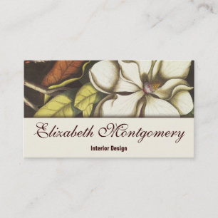 Vintage-Magnolie-Blüten-Profi-Geschäftskarte Visitenkarte