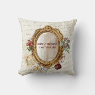 Vintage-Mahagoni-Wandkunst im altmodischen Stil Kissen
