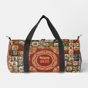 Vintage-Mahjong-Designs Duffle Bag
