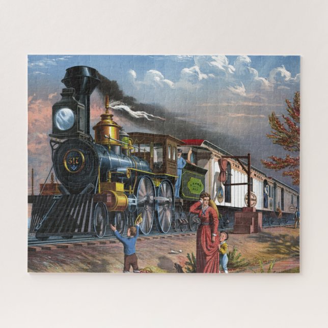 Vintage Mail Reisen - Illustration Art Puzzle (Horizontal)