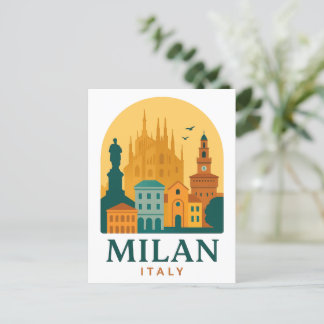 Vintage Mailand Italien Reise | Retro Duomo Postkarte