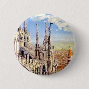 Vintage Mailand-Reise Button