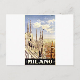 Vintage Mailand Reise Postkarte