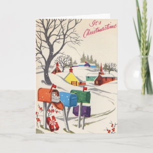 Vintage_mailboxes_Christmas_Card Feiertagskarte