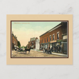 Vintage Main Street Coaticook, Quebec Postkarte