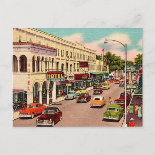 Vintage Main Street Ft. Myers  Postkarte
