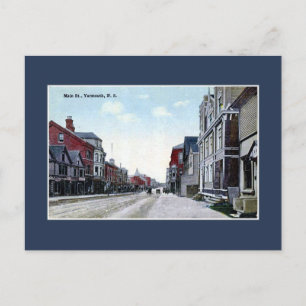 Vintage Main Street Yarmouth NS Postkarte